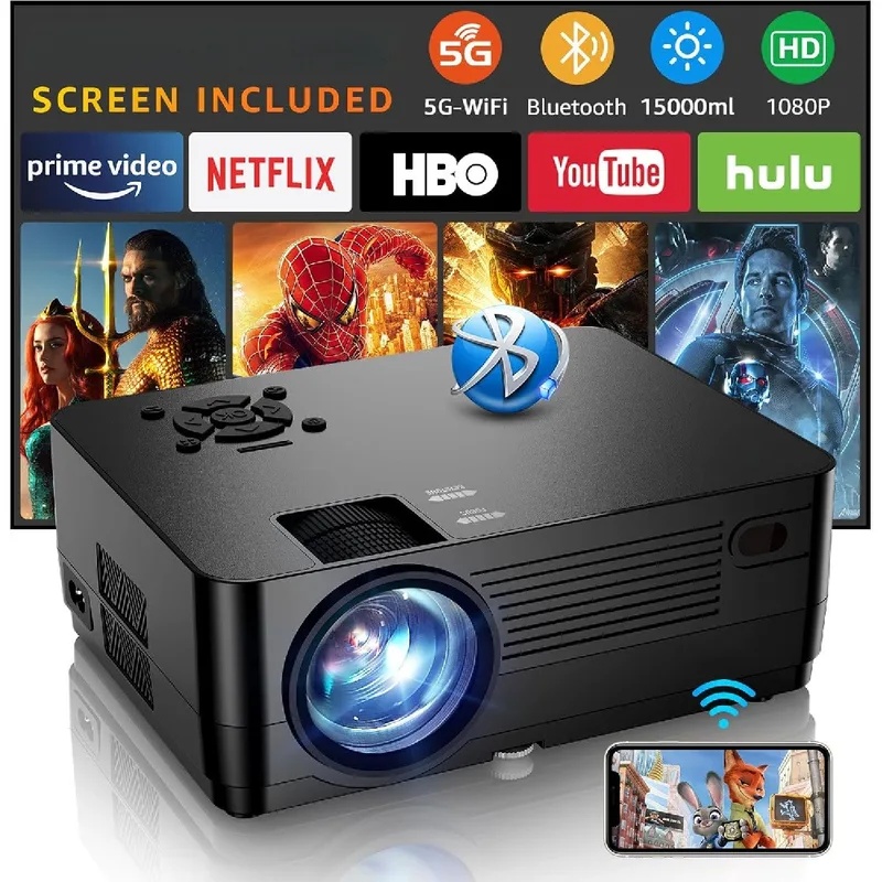 Video Home Cinema - 5G WiFi Bluetooth Native 1080P Screen