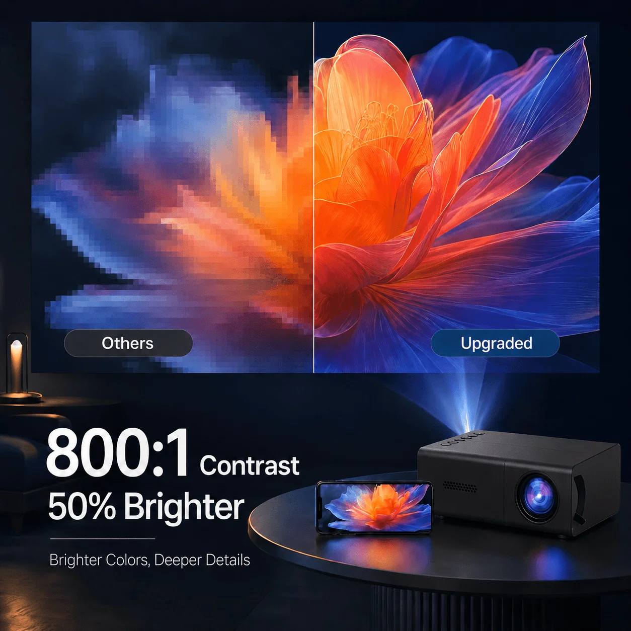 Mini portable projector, compa - огляд і ціна Video Home Cinema
