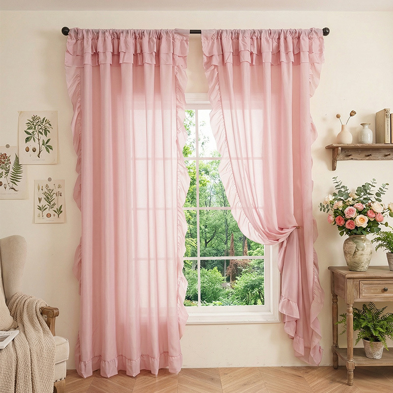Vintage Ruffle Mesh Sheer Curt - огляд і ціна Vintage Home Cinema