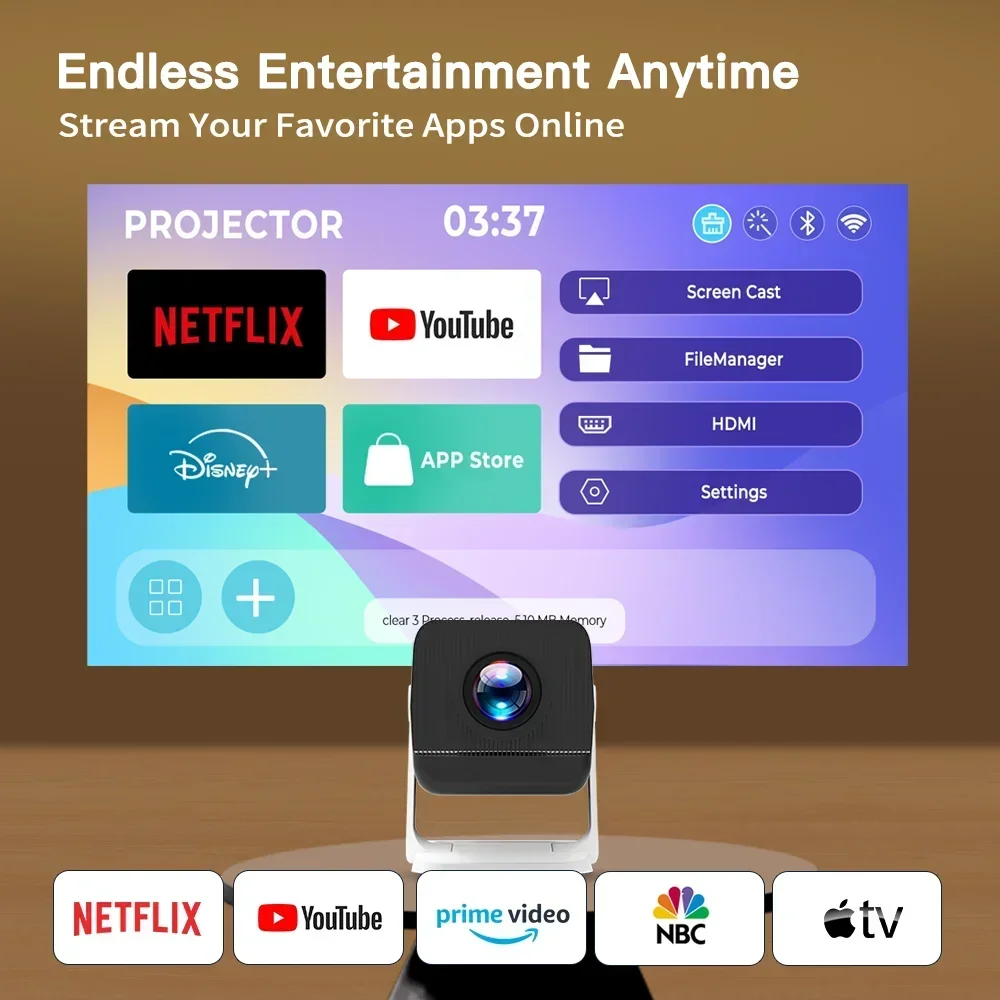 Mini Projector Wifi6 and BT5.4 - огляд і ціна Video Home Cinema