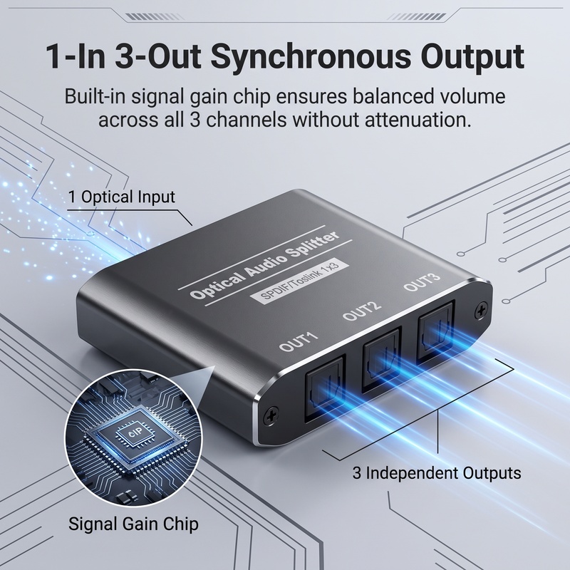 1 in 3 out Optical Audio Split - огляд і ціна Surround Sound Decoder