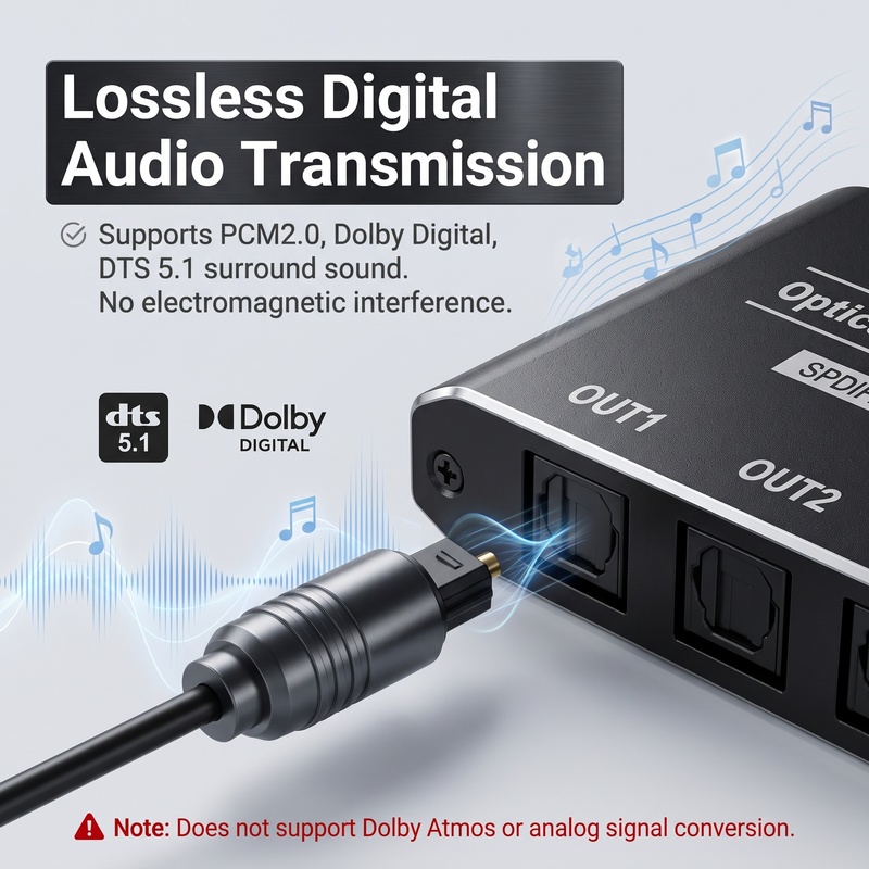 1 in 3 out Optical Audio Split - огляд і ціна Surround Sound Decoder
