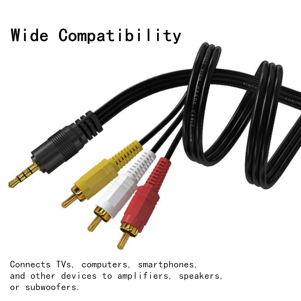 3.5mm to 3 RCA Audio Video Cab - огляд і ціна Video Home Cinema