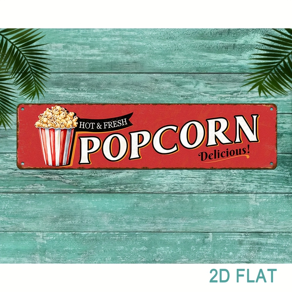 Vintage Aluminum Popcorn Sign  - огляд і ціна Vintage Home Cinema