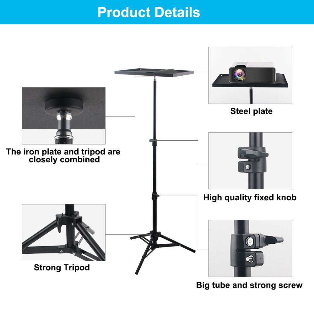 110cm 160cm Adjustable Univers - огляд і ціна Projector Tripod Stand