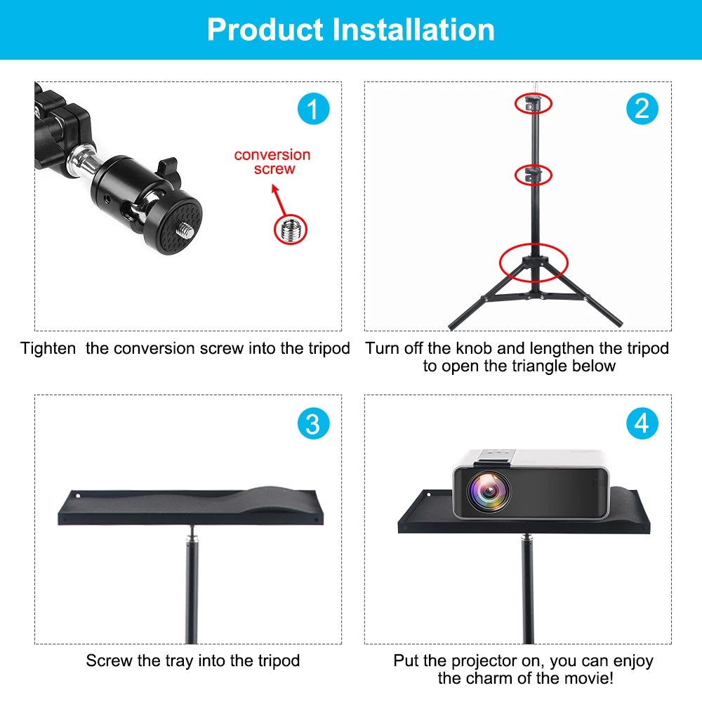 110cm 160cm Adjustable Univers - огляд і ціна Projector Tripod Stand