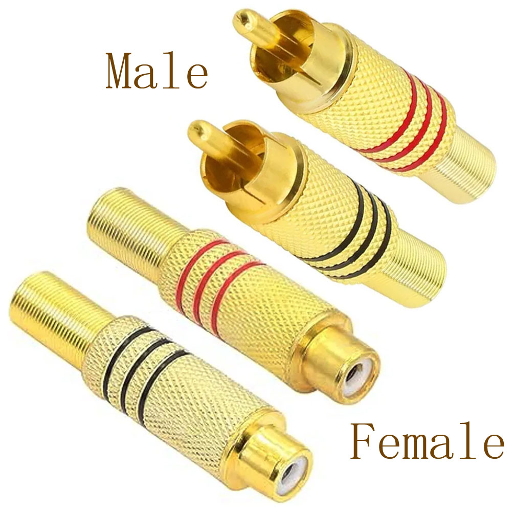 4PCS RCA Plug Gold Plated Sold - огляд і ціна Video Home Cinema