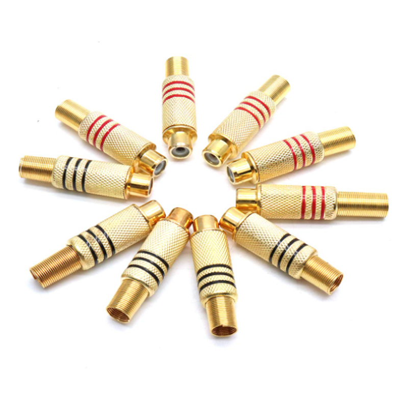 4PCS RCA Plug Gold Plated Sold - огляд і ціна Video Home Cinema